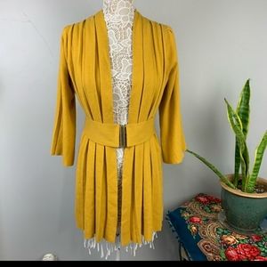 Anthropologie mustard colored sweater